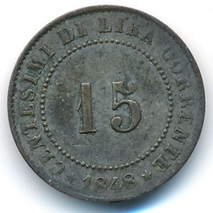 Venice, 15 centesimi, 1848