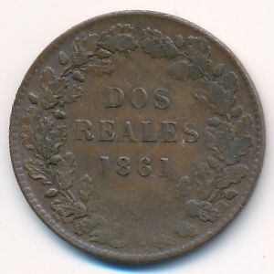 , 2 reales, 1860–1861