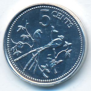 Belize, 5 cents, 1982–1983