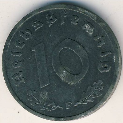 Nazi Germany, 10 reichspfennig, 1945–1948