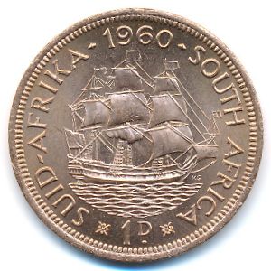 South Africa, 1 penny, 1953–1960