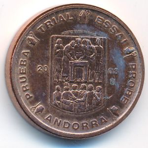 Andorra., 1 euro cent, 2003