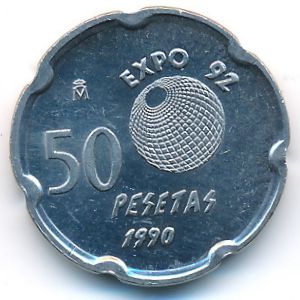 Испания, 50 песет (1990 г.)