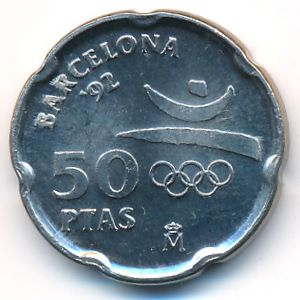 Spain, 50 pesetas, 1992