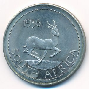 South Africa., 1 crown, 1936