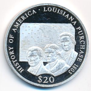 Liberia, 20 dollars, 2000