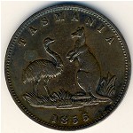 Австралия, 1/2 пенни (1855 г.)