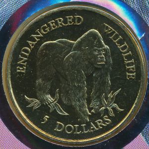 Cook Islands, 5 dollars, 1992