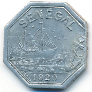 Senegal, 10 centimes, 1920