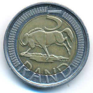 South Africa, 5 rand, 2015