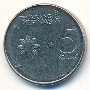 Philippines, 5 centimos, 2017–2019