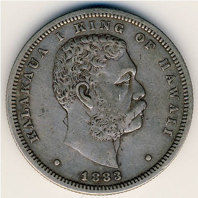 Гавайские острова, 1/2 доллара (1883 г.)