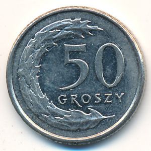 Poland, 50 groszy, 2017–2019