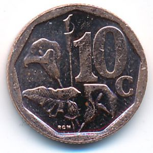 South Africa, 10 cents, 2019