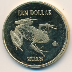 Saba., 1 dollar, 2013