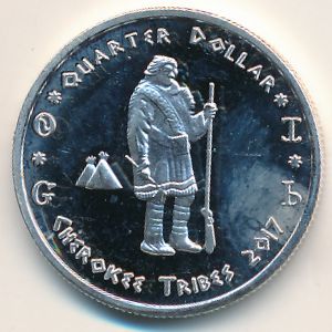 Cherokee., Quarter dollar, 2017