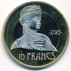 Saint Barthelemy., 10 francs, 2015