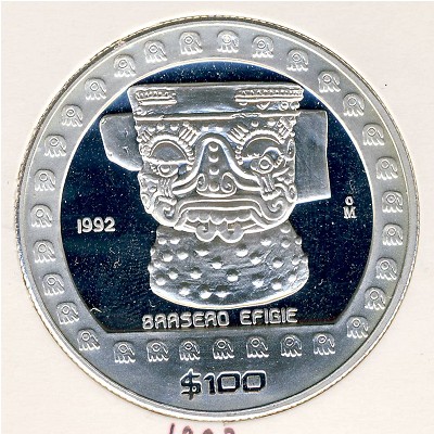 Mexico, 100 pesos, 1992