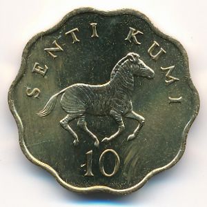 Tanzania, 10 senti, 1977–1984