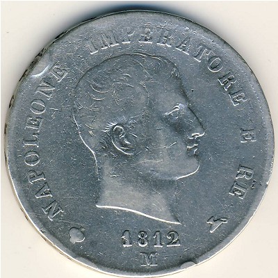 Italy, 5 lire, 1809–1814