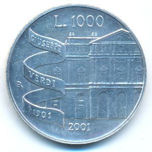 Италия, 1000 лир (2001 г.)