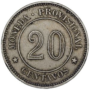 Peru, 20 centavos, 1879