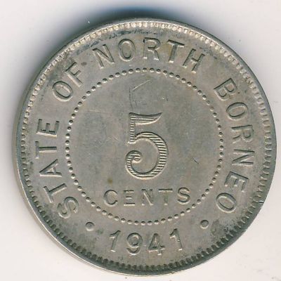 North Borneo, 5 cents, 1903–1941