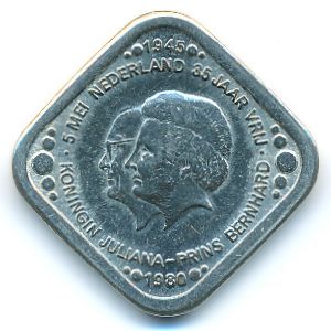 Netherlands., 5 cents, 1980