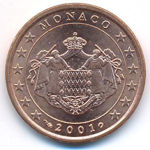 Monaco, 5 euro cent, 2001–2005