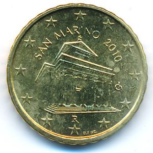 San Marino, 10 euro cent, 2008–2013