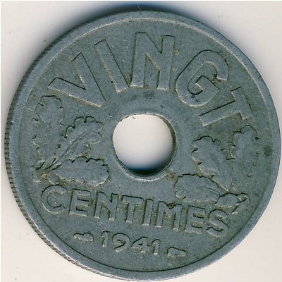 France, 20 centimes, 1941