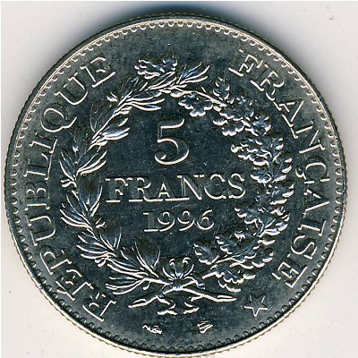 Франция, 5 франков (1996 г.)