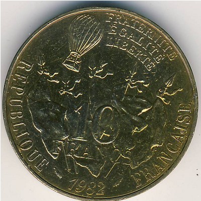 France, 10 francs, 1982