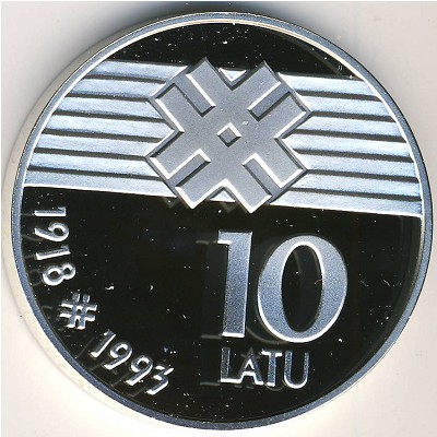 Латвия, 10 лат (1993 г.)