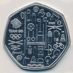 Great Britain, 50 pence, 2021