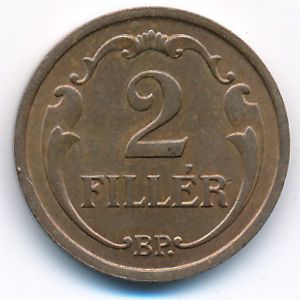 Hungary, 2 filler, 1926–1940