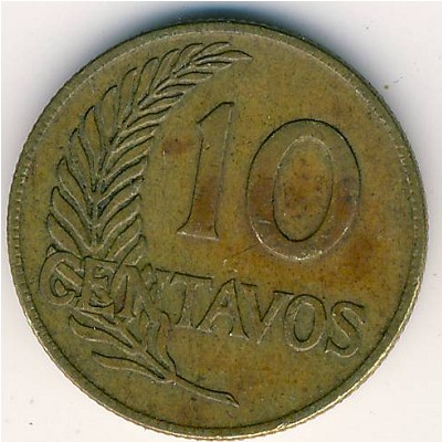 Peru, 10 centavos, 1942–1944