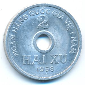 Vietnam, 2 xu, 1958