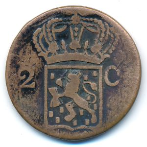 Netherlands East Indies, 2 cents, 1833–1841