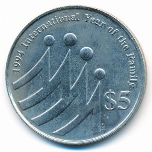 Сингапур, 5 долларов (1994 г.)