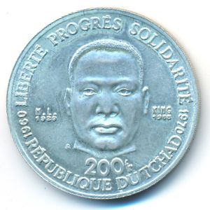 Chad, 200 francs, 1970