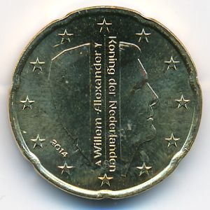 Netherlands, 20 euro cent, 2014–2021