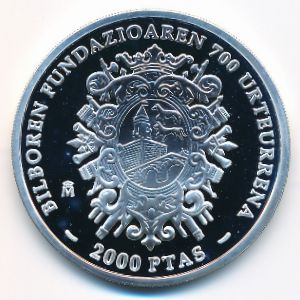 Испания, 2000 песет (2000 г.)