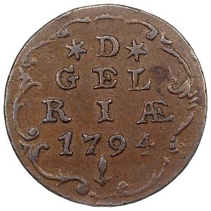 Gelderland, 1 duit, 1788–1794