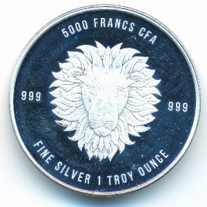 Chad, 5000 francs CFA, 2018