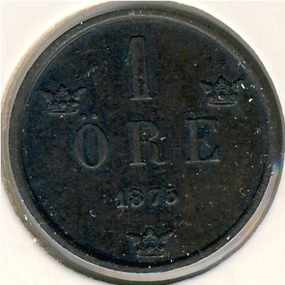 Sweden, 1 ore, 1874–1877