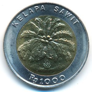 Indonesia, 1000 rupiah, 1993–2000