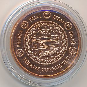 Turkey., 1 euro cent, 2003