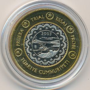 Turkey., 1 euro, 2003