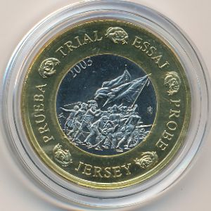 Jersey., 1 euro, 2003